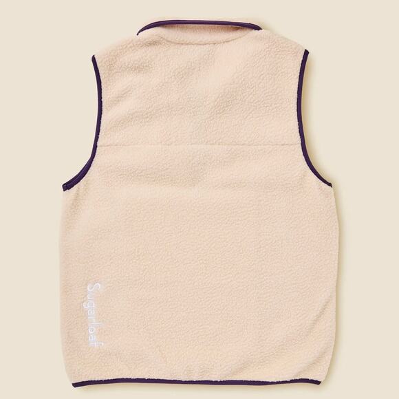 Sugarloaf Social Club Fleece Vest Cream Size Small Unisex - Picture 3 of 16